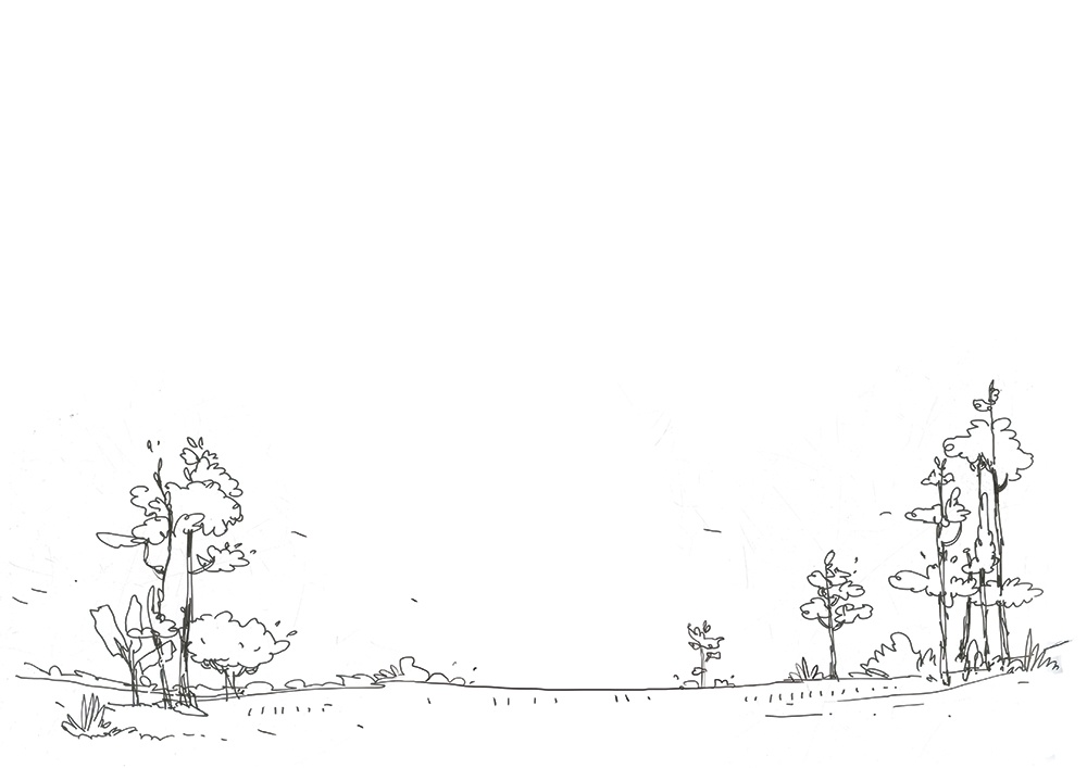 arunachal landscape line drawing