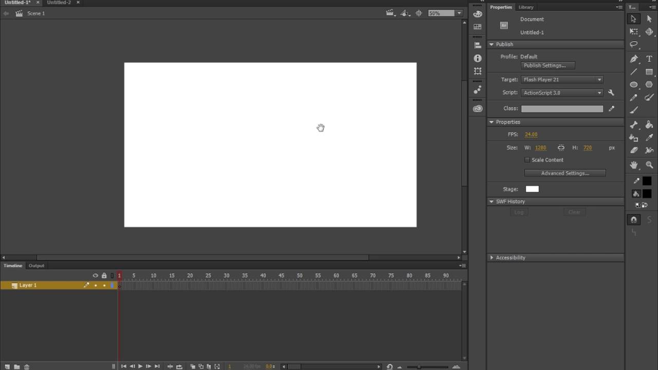2 Adobe animate interface